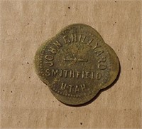 John F Hillyard Smithfield Utah 10 Cent Token