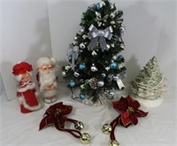 Misc Christmas Lot-Lighted Tree & more