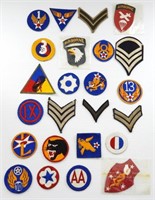 (24) MILITARY PATCHES / CLOTH EMBLEMS