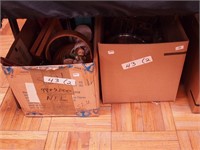 Two boxes including a wooden box,