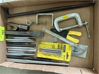 Flat w/assorted punches, chisels, misc