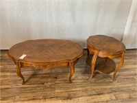 Vintage Serpentine Leg Coffee and End Tables