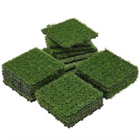 Topeakmart 27PCS Turf Interlocking Deck Tiles