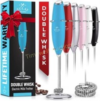 Zulay Double Whisk Milk Frother - Teal