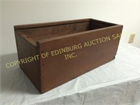 VINTAGE LARGE WOOD BOX WITH RABBET FOR SLIDING TOP