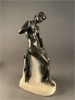 Charlemont, Seated figure, bronze.