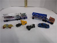Hot wheels semi trucks and some cars