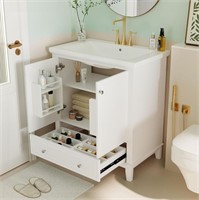 Merax 30" Bathroom Vanity Cabinet with Ceramic Sin