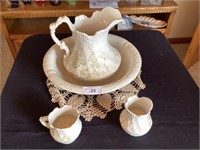 Porcelain pitcher & bowl set