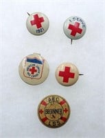 Vintage Red Cross Pins