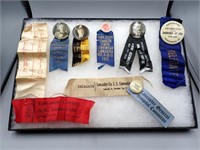 Antique Convention Ribbon Pins Plus