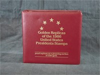 Golden Replicas 1986 Presidents Stamps