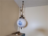 Victorian Milk White Swag Lamp