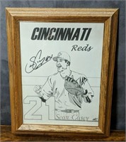 Sean Casey Signed Sketch Print 8x10" Baseball MLB