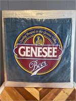 Vintage Unique Genesee Beer Denim Banner