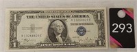 1935 c $1 Silver Certificate - Print Cut Error