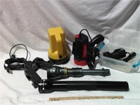 SEVERAL FLASHLIGHTS & CHARGERS