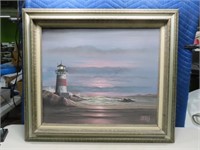 Nautical Original Oil Canvas BERGEN 35x 27 $$$$