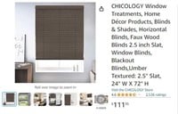 B1919 CHICOLOGY Window Blackout Blinds 24 X 72