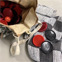 Beach Checkers Set in Duffle Bag