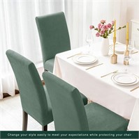 Subrtex Stretch Check Dining Chair Slipcover Set 4