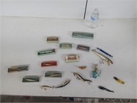 FISHING LURES ALL MADE OF DIFFERENT MATERIALS