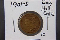 1901 S Gold Half Eagle