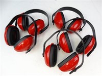 (5) Pairs Protective Earmuffs - red
