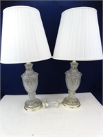 Pair of Crystal Lamps with Shades