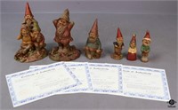 Thomas F. Clark Gnome Figurine w/COA / 6 pc