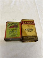 2 Indiana Spice Tins.
