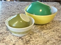 (2) Vintage Pyrex glass bowl set (4)