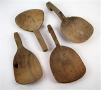 LOT OF FOUR 19TH C. BUTTER PADDLES