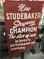 Studebaker reflective banner, 32 x 55