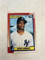 Sports Card Unc-Deion Sanders Yankees 1990