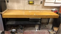 Wooden work bench (87-3/4L x 2ft w x 31-1/2h)