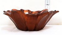 Vintage brown carnival flower bowl