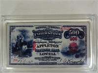 1oz Silver Plated Bar - 500 Dollar Red Seal