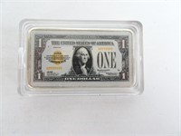 1 oz Silver Plated Bar - 1 Dollar Gold
