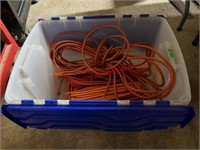 (4) Like New Heavy Extension Cords & Tote