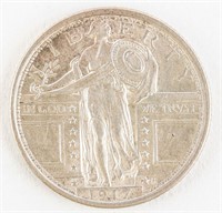 Coin 1917-P Type I Standing Liberty Silver Quarter