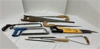 Variety of hand saws small to large