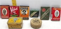 8 ANTIQUE COLLECTABLE TINS