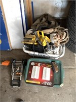 Large lot with collapsible dolly, garage lights, s