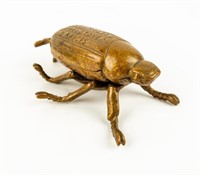 Scarab Beetle Bug Match Safe Matchstick Holder