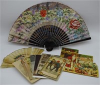 Two vintage hand fans