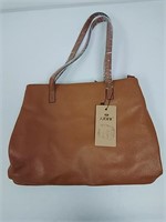 New SZone hand bag, leather tan, 12x16 inches