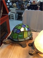 Glass turtle lamp
