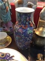 Blue Asian vase