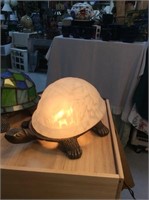 Glass turtle lamp